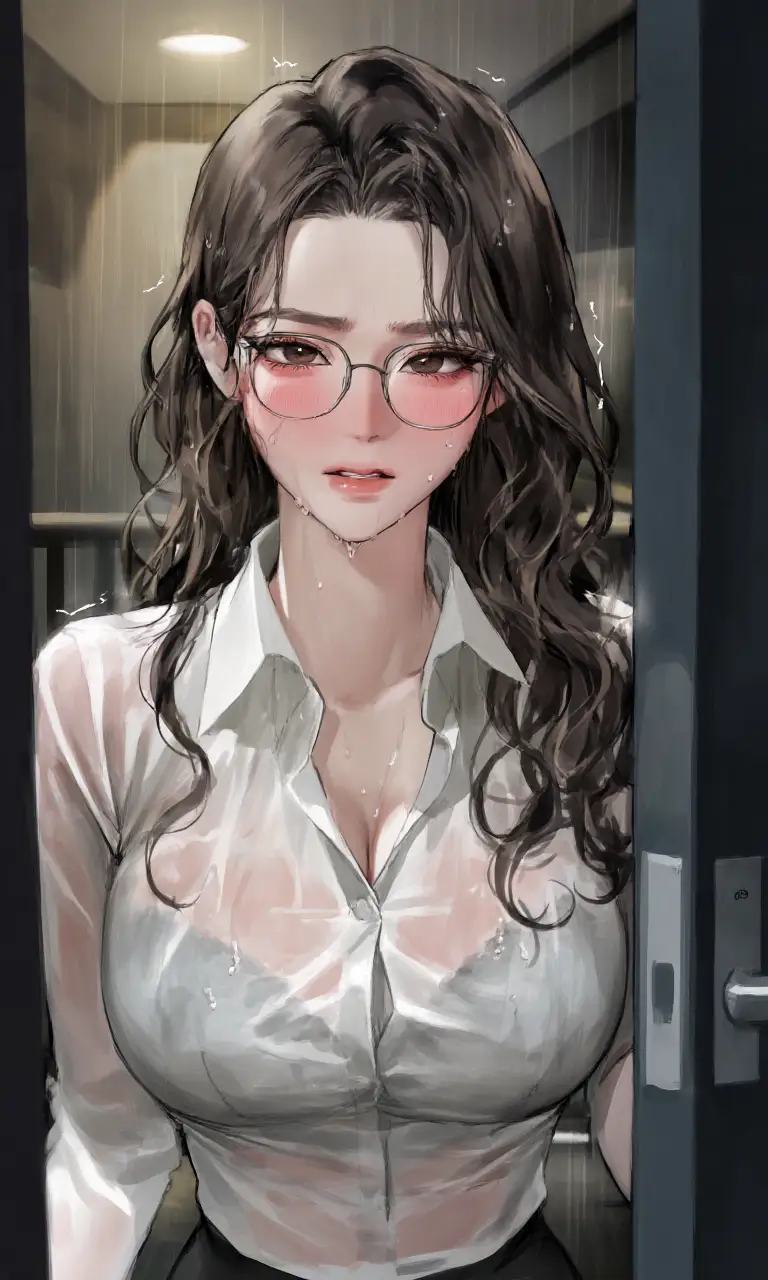 비에 젖은 선생님은 무방비