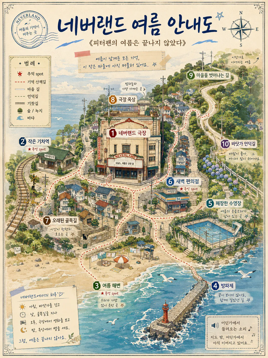 네버랜드 여름 안내도