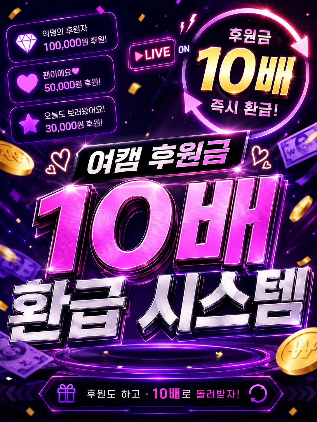 ​여캠 후원금 10배 환급 시스템